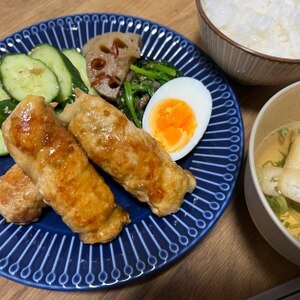 ヘルシーでおいしー☆大葉とチーズの肉巻き厚揚げ